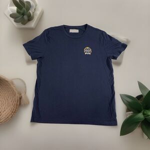 Abercrombie Fitch Shirt Mens Large Blue Soft A&F Tee Embroidered Logo Casual‎